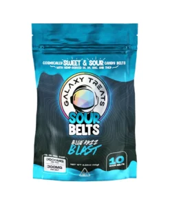 Blue Razz Blast Galaxy Treats Sour Belts Gummies 3000mg