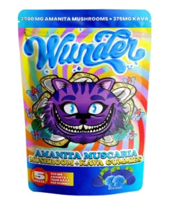 Blue Razz Wunder Amanita Muscaria Mushroom + Kava Gummies 2500mg