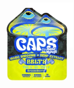 Breezeberry Caps by Good Morels Magic Shrooms + Hemp Extract Belts Gummies 5000mg