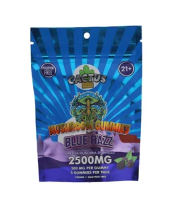 Blue Razz Cactus Labs Amanita Muscara Mushroom Gummies 2500mg