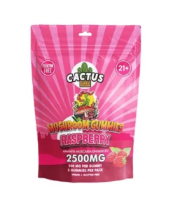 Raspberry Cactus Labs Amanita Muscara Mushroom Gummies 2500mg