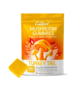 Turkey Tail Pineapple Cutleaf Mushroom CBD Gummies 1000mg