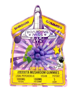 Grape Boarding Pass Amanita Shroom Gummies 1000mg