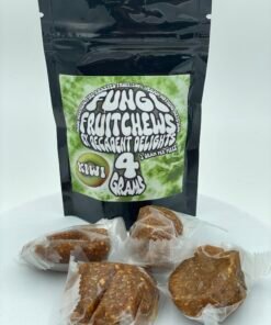 Fungi Fruit Chews – Raspberry – 4 Grams – Chewy mushroom edibles with natural raspberry flavor