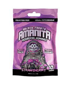 Strawberry Galaxy Treats Amanita Mushroom Gummies 7500 mg