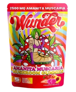Strawberry Nectarine Wunder Amanita Muscaria Mushroom + Kava Gummies 2500mg