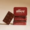 "Alice Mushrooms Happy Ending Chocolate Tin - Vegan intimacy chocolate with Cordyceps for enhanced desire"