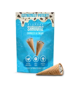 Diamond Shruumz Cookies and Cream 2pc – Creamy mushroom-infused cones with cookie crumble