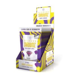 Diamond Shruumz Grape Lemonade Gummies – 10 pieces in resealable pack with psychedelic grape and lemon artwork