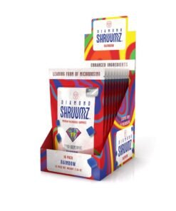 Rainbow 10pk Psychedelic Microdose Gummies – Colorful mushroom gummies with vibrant packaging